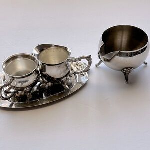 Vintage Sugar/Cream/Tray Set